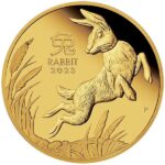 Złota moneta Australijski Lunar Rok Królika 1 oz 2023 – awers i rewers Australijski Lunar Rok Królika Złota moneta Australijski Lunar Rok Królika 2023 1/2oz – awers i rewers