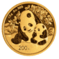 Złota moneta China Panda 2025 - awers przedstawiający Świątynię Nieba oraz rewers z motywem pandy Złota moneta pół uncji Kraków KupSZTABKI china-2024-panda-au999-15-g-bu