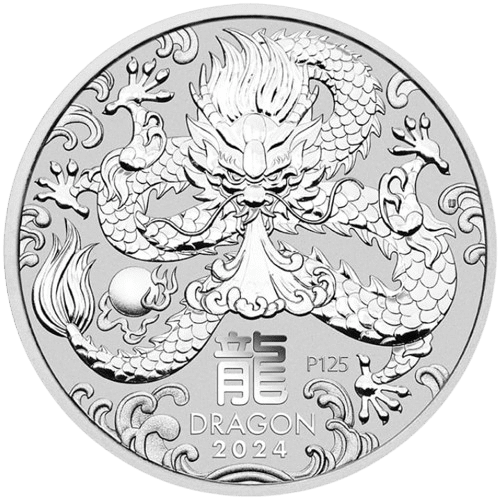 Srebrna moneta Rok Smoka 2024 Lunar III – rewers ze smokiem, awers z portretem Królowej Elżbiety II. Rok Smoka 2024 Lunar III Srebrna moneta KupSZTABKI Kraków Starowiślna Srebrna moneta Rok Smoka 2024 Lunar III – rewers ze smokiem, awers z portretem Królowej Elżbiety II. Rok Smoka 2024 Lunar III Srebrna moneta KupSZTABKI Kraków Starowiślna