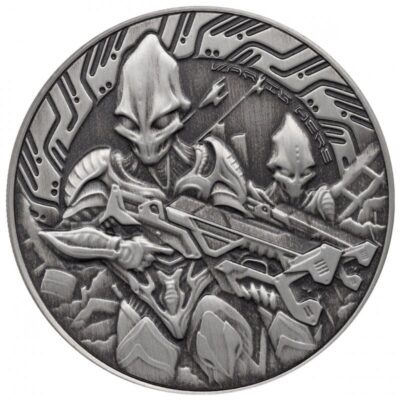 Srebrna moneta Alien 2024 – Samoa – 1 oz Ag 999 – futurystyczny Obcy w stylu sci-fi Mennica Kraków KupSZTABKI