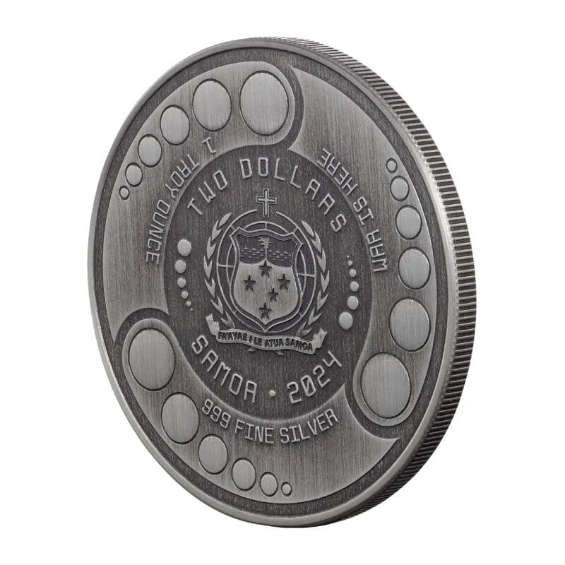 Srebrna moneta Alien 2024 – Samoa – 1 oz Ag 999 – futurystyczny Obcy w stylu sci-fi Mennica Kraków KupSZTABKI