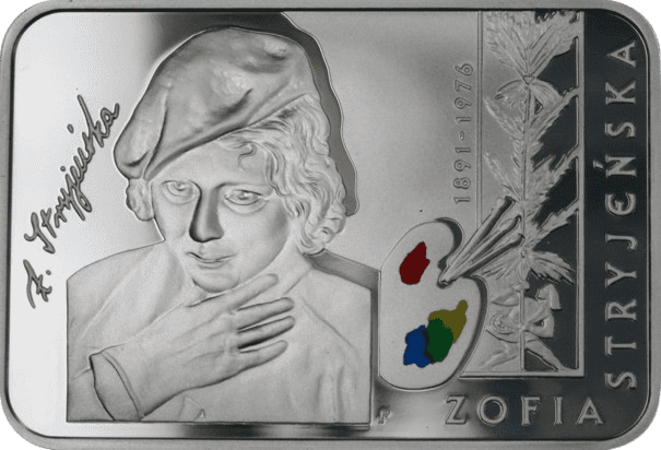 Srebrna moneta Kraków KupSZTABKI Zofia Stryjeńska 20zł 2011 rzeczpospolita polska Kraków Starowiślna srebrne monety Srebrna moneta Zofia Stryjeńska 20 zł 2011 – awers i rewers, moneta kolekcjonerska NBP