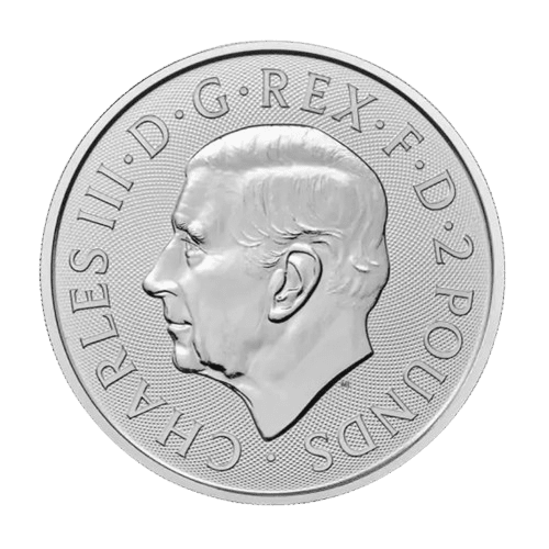 Awers money Britannia i Liberty 2024 – wizerunek Króla Karola III