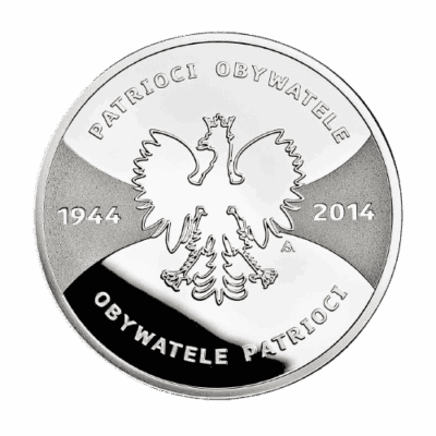 Srebrne monety Kraków Polska patrioci obywatele 1944 20zł rzeczpospolita polska