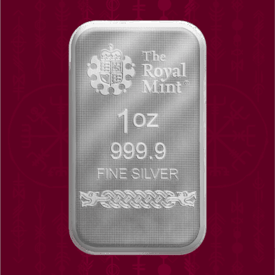 Sztabka srebra The Royal Mint 1 oz – Odin – srebro inwestycyjne Sztabka srebra Kraków Starowiślna Silver Bar Kraków Srebro inwestycyjne