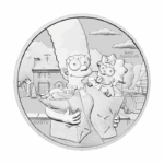 Srebrna moneta Marge i Maggie Simpson 2021 Tuvalu 1 oz Ag 9999 – seria The Simpsons z Perth Mint