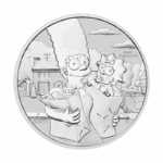 Srebrna moneta Marge i Maggie Simpson 2021 Tuvalu 1 oz Ag 9999 – seria The Simpsons z Perth Mint