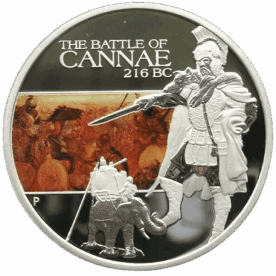 Srebrna moneta Famous Battles in History: Cannae 216 BC - 1 oz - The Perth Mint Australia Srebrna moneta Kraków famous battles in History 1oz srebro Kraków Starowiślna Srebrne monety KupSZTABKI Tavalau 2009 1 dollar The Perth mint Australia