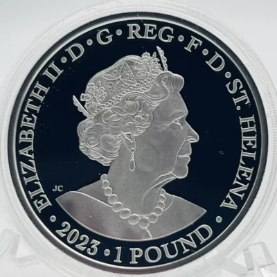 Srebrna moneta Una and The Lion 2023 St. Helena – 1 oz Ag 999 w etui kolekcjonerskim z certyfikatem