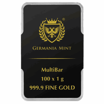 Germania Mint Gold MultiBar 100 x 1 g - sztabka złota 999.9 w plastikowym opakowaniu