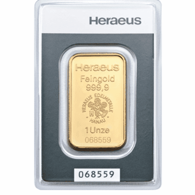 Złota sztabka 1 oz Argor-Heraeus Au 999.9 – KupSZTABKI.pl Kraków Starowiślna
