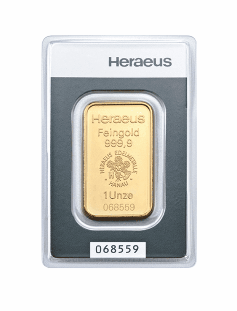 Złota sztabka 1 oz Argor-Heraeus Au 999.9 – KupSZTABKI.pl Kraków Starowiślna