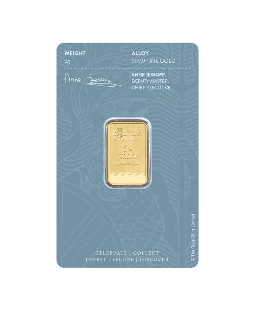 Złota sztabka 5 g The Royal Mint Britannia – KupSZTABKI.pl Kraków Starowiślna