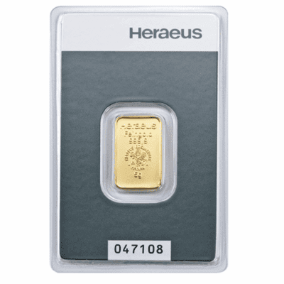 Złota sztabka 5g Heraeus Argor-Heraeus Au999.9 – złote złoto Kraków