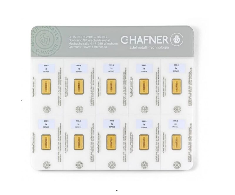 Sztabki złota Kraków Smartpack Czekolada 10 x 2 g Starowiślna KupSZTABKI KRAKÓWgold-bar-au9999-hafner-smartpack-10x2g 2