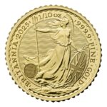 Złota moneta Britannia 1/10 oz 2025 – Król Karol III – KupSZTABKI.pl Kraków Starowiślna