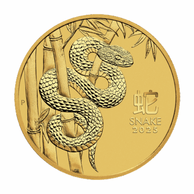 Złota moneta Rok Węża 1/10 oz 2025 – Perth Mint – KupSZTABKI.pl Kraków Starowiślna
