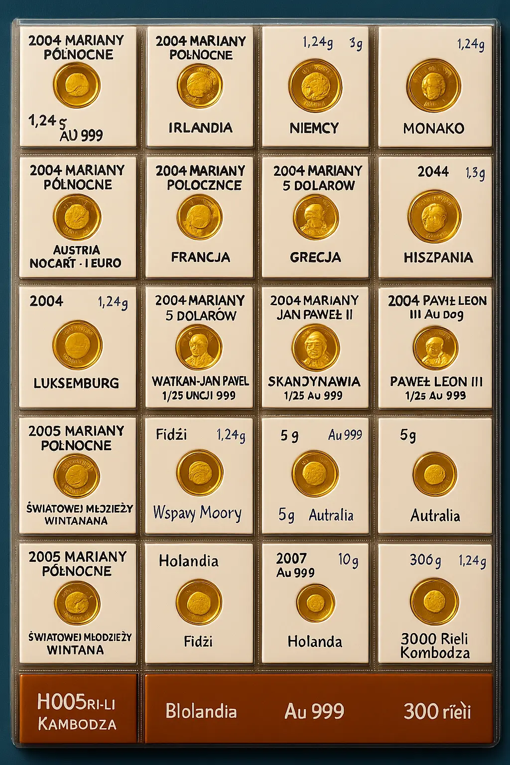 Złote monety kolekcjonerskie z różnych krajów 2004-2007 – inwestycja w czyste złoto