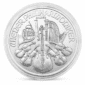 Srebrna moneta Wiedeński Filharmonik 1 oz Ag 999 1,5 euro Münze Österreich na białym tle