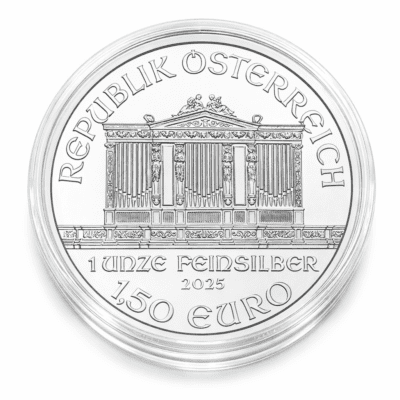 Moneta srebrna przedstawiająca filharmonię