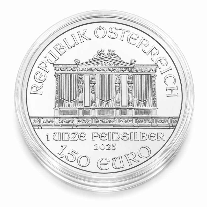 Moneta srebrna przedstawiająca filharmonię